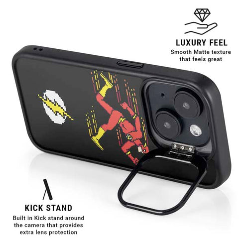 DC Comics The Flash Pixelated Running Pose iPhone 13 Kickstand Case